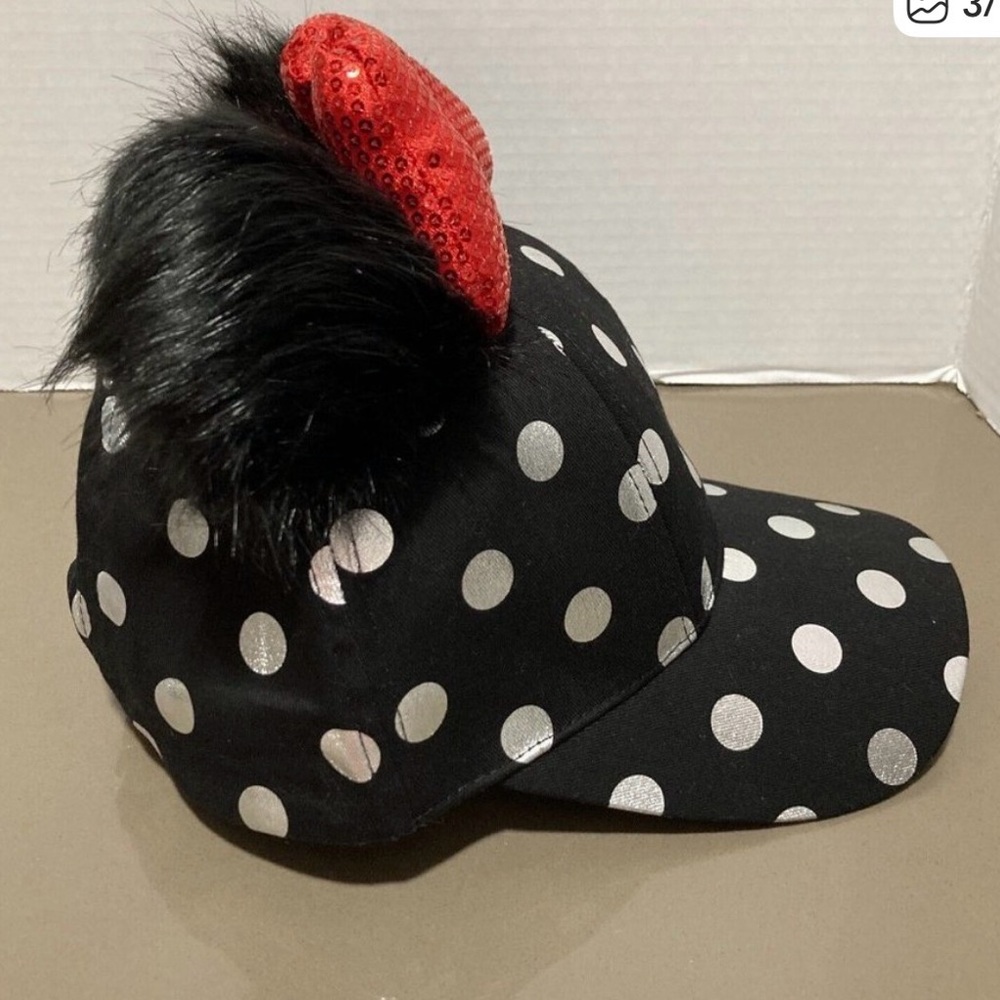 Disney Black and White Polka Dot Cap - Picture 2 of 4